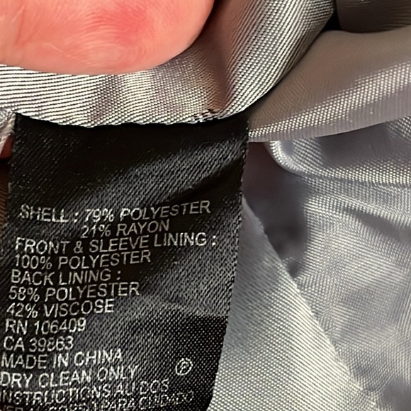 Tahari Arthur Levine gray 2 button blazer jacket - Picture 6 of 14